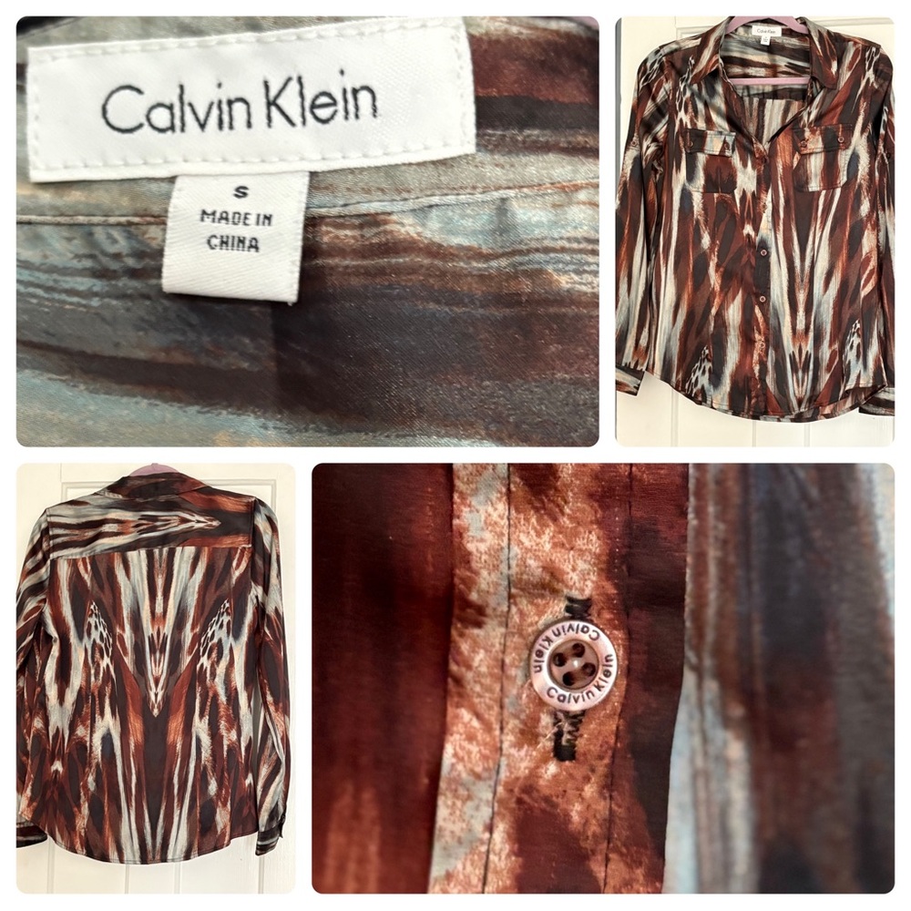 Calvin Klein Multicolor Patterned Button Down Shirt